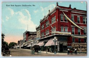 c1921 Chillicothe Missouri MO Vintage Postcard East Side Square Store Building