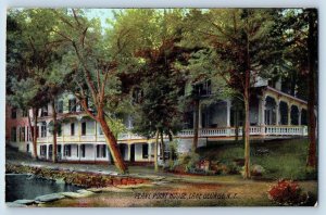 Lake George New York NY Postcard Pearl Point House Exterior 1910 Vintage Antique