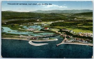 Postcard - Village and River, Co. Gaspe - Cap-Chat, Canada