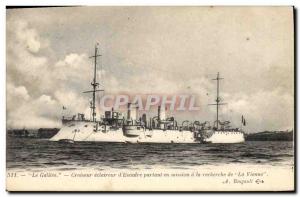 Old Postcard Boat Cruiser scout of Galilee & # 39escadre from mission in sear...