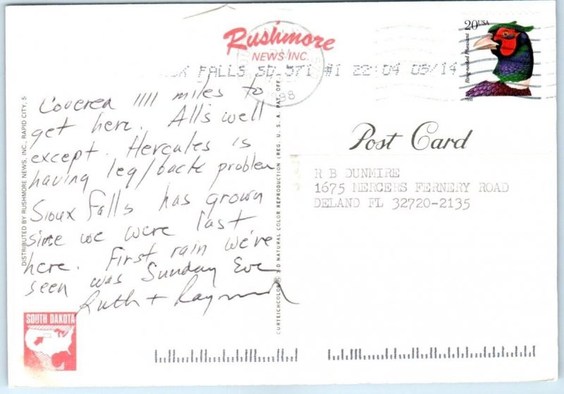 Postcard - Mt. Rushmore - Keystone, South Dakota