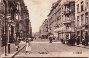 Sweden Stockholm Kungsgatan Vintage Postcard C098