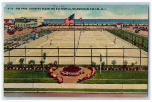 Fox Park Showing Ocean And Boardwalk Wildwood By The Sea New Jersey NJ Postcard