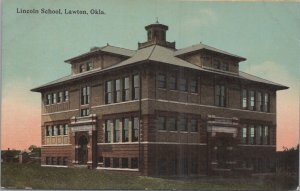 Postcard Lincoln School Lawton OK