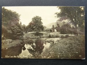 Derbyshire Bakewell ROWSLEY View on the Wye c1911 RP Postcard by R. Sneath