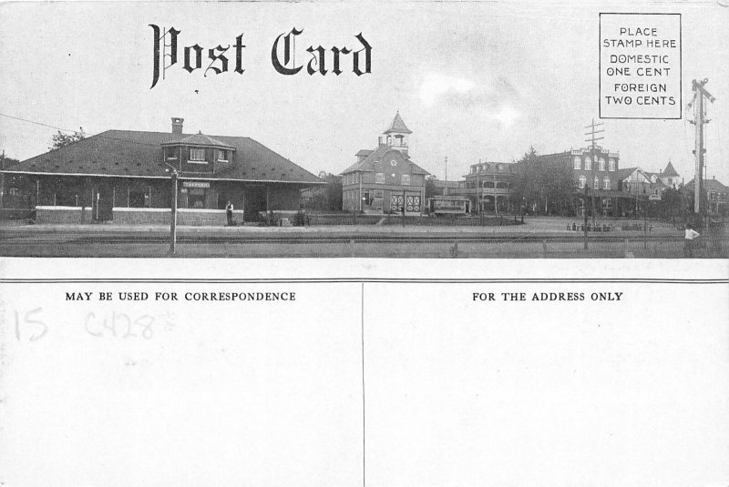 J5/ Telford Pennsylvania Postcard c1910 Penn Railroad Depot Station  39 