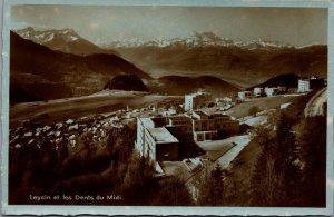 Switzerland Leysin et les Dents du Midi Vintage RPPC C033