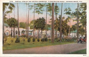 Postcard Partial View Osceola Gramatan Hotel Daytona Beach FL