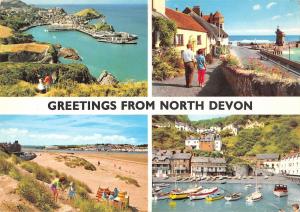 BR89919 greetings from north devon ship bateaux  uk