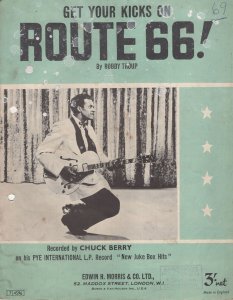 Chuck Berry Route 66 Vintage Rare Sheet Music Please Read
