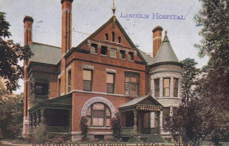 Nebraska Lincoln Ramethenian Restorium Lincoln Hospital 1914