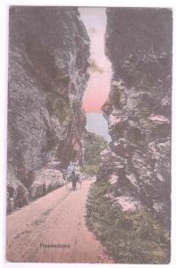 Narrow Gorge Road Flaamsdalen Norway 1910c postcard