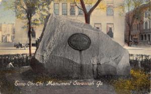 SAVANNAH GEORGIA~TOMOCHICHI NATIVE AMERICAN INDIAN MONUMENT POSTCARD 1910s