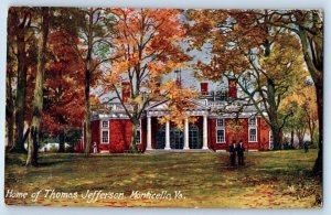 1909 Monticello Virginia Tuck Oilette Postcard Home Thomas Jefferson Building