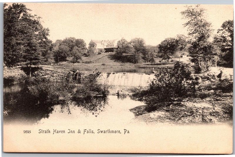 Strath Haven Inn and Falls, Swarthmore Pennsylvania UDB Vintage Postcard L08