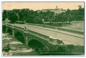 1910 Goat Island Bridge Cataract Hotel Niagara Falls New York Vintage Postcard