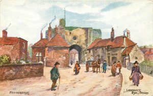 Postcard UK Sussex Landgate Rye C-1910 Street Scene 22-14178