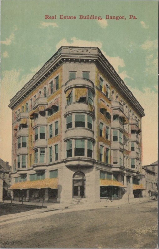 Postcard Real Estate Building Bangor PA