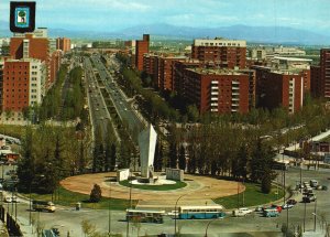 Vintage Postcard Castilla Square Plaza de Castilla City Tour Madrid, Spain