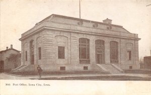 Post Office Iowa City Iowa 1910c postcard