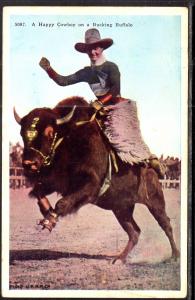 A Happy Cowboy on a Bucking Bronco BIN