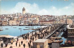 CONSTANTINOPLE TURKEY le PONT de GALATA POSTCARD