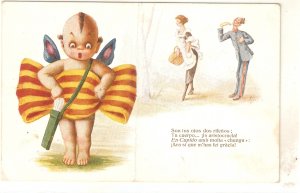 J. Ibañez. Cupid. cupido  Humorous vintage spanish postcard