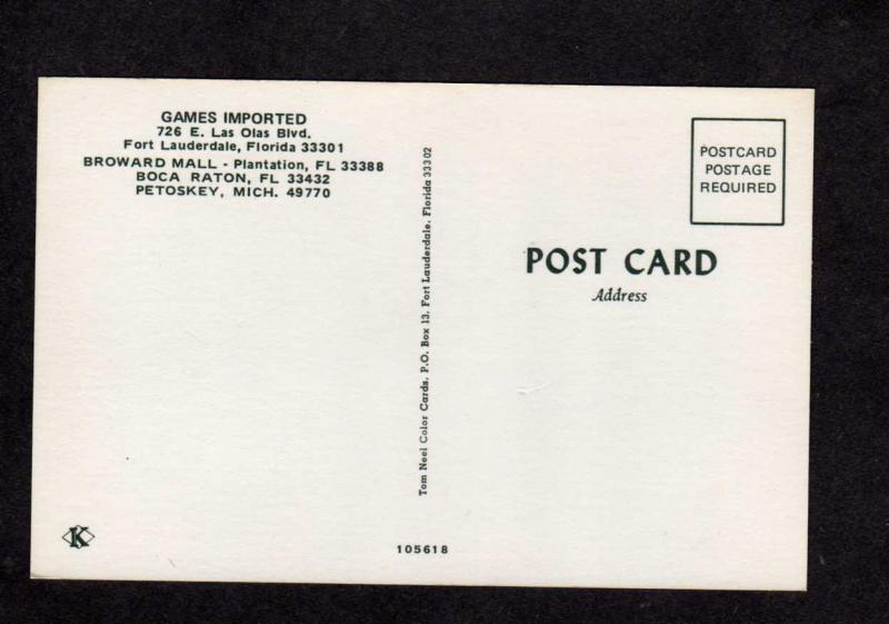FL Games Imported Store Shop FT FORT LAUDERDALE FLORIDA Postcard