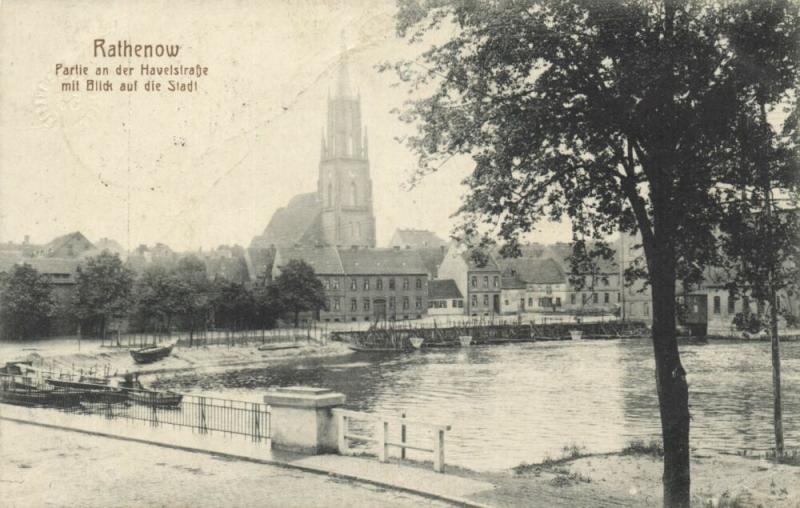 germany, RATHENOW, Partie an der Havelstrasse (1916)