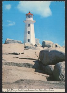 Canada Nova Scotia Peggy's Cove Light - Lighthouse Built Upon a Rock ~ Cont'l