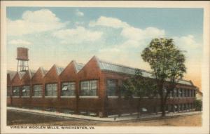 Winchester VA Woolen Mills c1920 Postcard