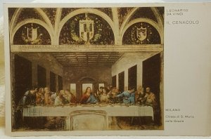 Il Cenacola Leonardo di Vinci Milan Vintage Postcard