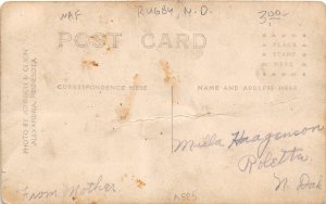 H85/ Rugby North Dakota RPPC Postcard c1910 South Side School 213