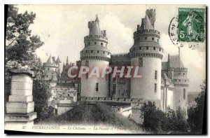 Old Postcard Pierrefonds Chateau La Facade and Entrance