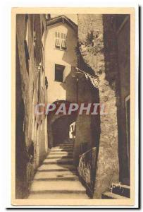 Roquebrune Old Postcard Rue du Chateau