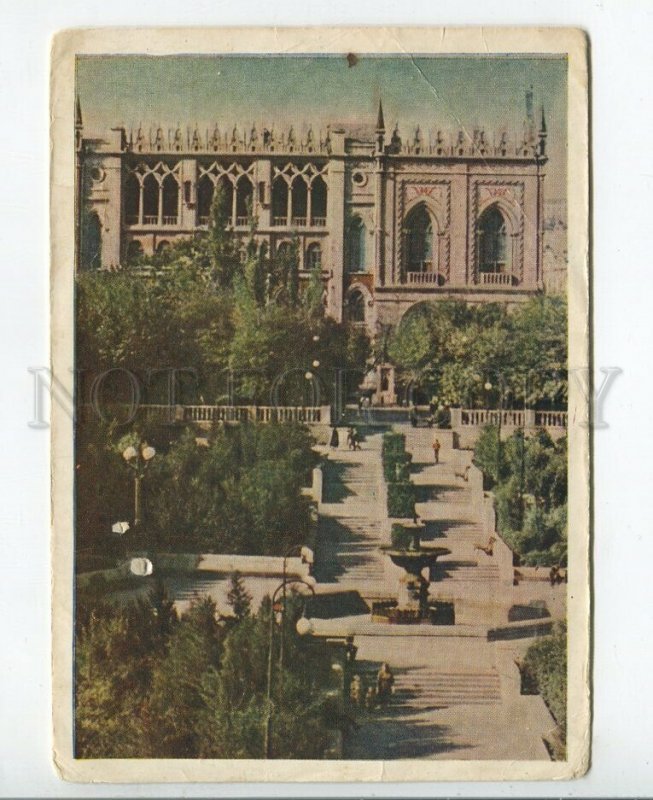 458776 USSR 1954 Azerbaijan Baku building Academy Sciences photo by Alpert old