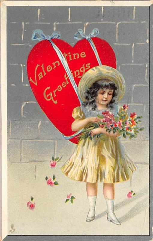 Raphael Tucks & Sons Publishing Damaged Valentines Day 1912 