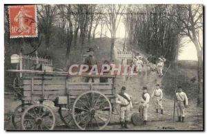 Old Postcard Route Suresnes strategic military Telegraphie TOP