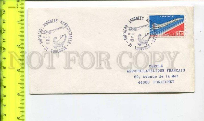424771 FRANCE 1976 year Sup Aero AVIATION Concor plane Toulouse COVER