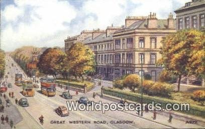 Great Western Road Glasgow Scotland, Escocia Unused 