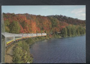 Canada Postcard-Northbound Tour Tram at Trout Lake, Algoma Central Railway T8869
