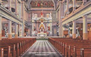 Postcard Interior of St Louis Cathedral New Orleans LA