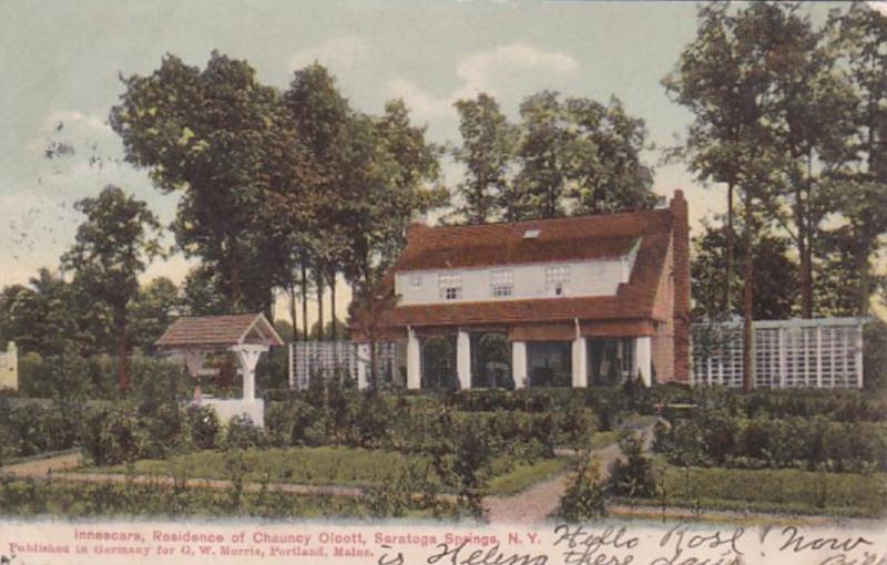 New York Saratoga Innescara Residence Of Chauncey Olcott 1906