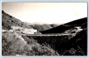 Cuesta De Mamulique NL Mexico Postcard Road Hills View c1920's RPPC Photo