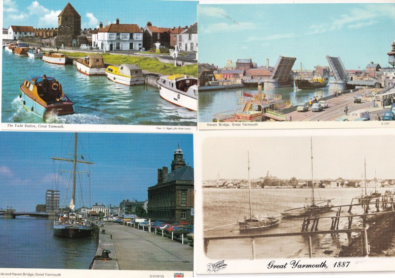 Great Yarmouth Boats The Haven Victorian 4x Postcard s