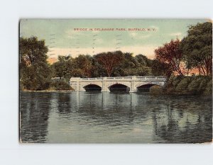 Postcard Bridge In Delaware Park Buffalo New York USA