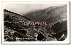 Old Postcard Laces of Prades Road in Mont Louis