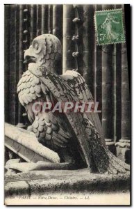 Old Postcard Gargoyle Paris Notre Dame Chimere