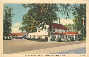 Postcard 1940s New Jersey Farmingdale Squankum Inn autos occupation NJ24-1966