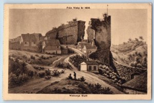 Gotland Sweden Postcard From Visby Wisborgs Castle c1920's Unposted Antique